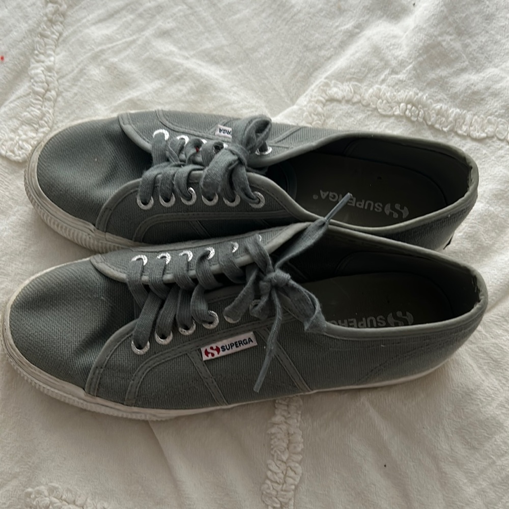 Gray Superga sneakers